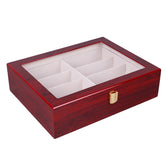 Baked Paint 8-Bit Glasses Case High-End Sunglasses Storage Display Outer Wooden Box, Size: 34.5x26.5x9 cm