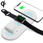 KT-W50A8 3 in 1 10W Multi-Function Bracket Wireless Charger for iPhones / iWatch / AirPods