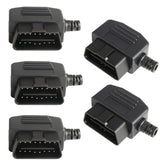 5 PCS 16PIN Car Male Connector OBD2 Connector Plug + Shell + Line Card + Screw OBD Plug J1962M, OBD Plug