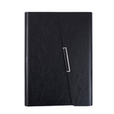 Business Notebook Imitation Leather PU Tri-Fold Loose-Leaf Notepad, A5
