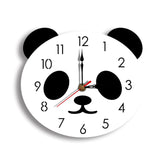 Cartoon Wall Clock Acrylic Clock Panda Simple Home Wall Clock, Panda Wall Clock