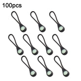100pcs Mountaineering Camping Backpack Zipper Pull Outdoor Anti-Lost Eye-Catching Luminous Accessories Self-Luminous Drawstring