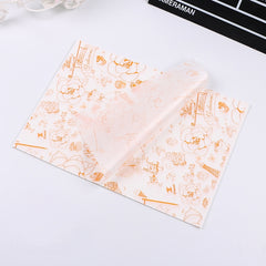 100 Sheets / Pack Cake Greaseproof Paper Baking Packaging Plate Paper Hamburger Paper, Colour: Classical Newspaper, Classical Newspaper, Color Pastry, Orange Tower, White English, Coffee English, Wheat English, Pure White, Thick Kraft Paper, Gray Tower...