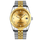 FNGEEN 7008 Men Fashion Diamond Dial Watch Couple Watch, Full Gold Gold Surface, Full Gold Black Surface, Full Gold White Surface, Golden Surface, Gold Black Sueface, Golden White Surface, Brown Leather Full Gold Surface
