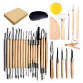 30 In 1 Wooden Pottery Clay Tools Multi-Function Clay Sculpture Tools, Sculpture Tools