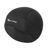 WEST BIKING Summer Riding Ice Silk Cap Windproof Hood Thin Inner Cap Breathable And Quick-Drying Helmet Lining Cap, Helmet Lining Cap(Black)
