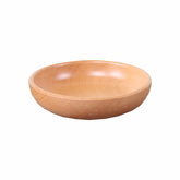 Round Fruit Plate Salad Bowl Thick Wood Dried Fruit Plate Fruit Sushi Plate, 15cm, 20cm, 25cm, 30cm