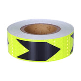 2 PCS Fluorescent Yellow Black Arrow Truck Sign Sticker Corridor Reflective Floor Stickers, 5cm x 20m