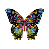 Butterfly Wooden Alien Puzzle Irregular Three-Dimensional Animal Puzzle, Size:, S, M, L