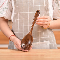 Non-Stick Pot Wood Shovel Teak Cooking Pot Shovel Tableware, Sweet Spoon, Saving Spoon, Bent Spoon, Mixing Spoon, Filter Spoon, Curved Shovel, Thickened Oblique Shovel, Curved Spatula, Small Spoon, Medium Spoon, Long Handle Spoon, Long Handle Filter Spoon