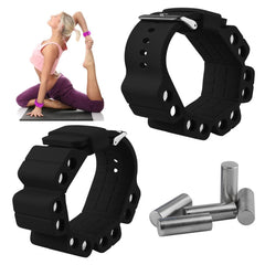 A Pair Outdoor Sports Running Fitness Yoga Load Bracelet Training Plus Heavy Silicone Wristband, Black, White, Blue, Purple, Pink, Yellow Green