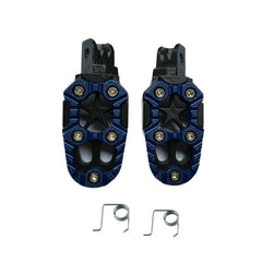 Motorcycle Modified Aluminum Alloy Foot Pedal Accessories, Red, Black, Silver, Blue, Yellow, Orange, Purple