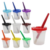 Children Plastic Pen Cup Bristles Graffiti Painting Brush Set, HB-10 + 10, HB-5 + 5 Light Colors, HB-5 + 5 Dark