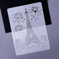 Painting Template Theme City A4 Label Template, Tower System (5pcs / Set), Sailing Line(5pcs / Set), 1 Paris Tower, 2 London Bridge, 3 Pisa Tower, 4 Big Ben, 5 Taj Mahal, 6 White House, 7 Castle, 8 Five-storied Pagoda, 9 Sydney, 10 Sailing Hotel