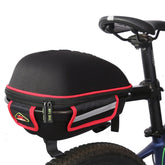 West Biking Bicycle Shelf Mountain Road Bike Big Capacity Bag Riding Shelf Hard Shell Tail Bag With Rain Cover, Red, Green, Blue, Orange