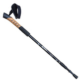 WUXIAN Outdoor Aluminum Alloy Multi-Function Knife Type Cork Straight Handle Three-Section Telescopic Trekking Pole Random Colour Delivery, 66-135cm