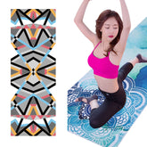 Printed Soft Yoga Mat Non-Slip Yoga Towel, Size: 185 x 65cm, 185 x 65cm Fantasy Garo, 185 x 65cm Fantasy Maze, 185 x 65cm Geometric, 185 x 65cm Dream Pen Flowers, 185 x 65cm Dream Deer, 185 x 65cm Waves, 185 x 65cm Vientiane, 185 x 65cm Whale