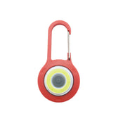 3 PCS Mini Carabiner COB Flashlight Outdoor Portable Keychain Night Fishing Light Random Colour Delivery, Red, Blue, Black, Gray