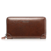 WEIXIER W88 Handbags Men Pu Hand Tested Handbags Multi-Function Wallet, Black, Brown