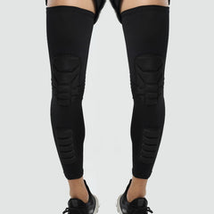 A Pair Extended Sports Knee Pads Thigh and Calf Cover Outdoor Climbing Football Basketball Riding Protective Gear, M (Black), L (Black), XL (Black), M (White), L (White), XL (White), M (Red), L (Red), XL (Red), M (Blue), L (Blue), XL (Blue)