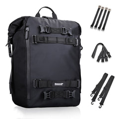 Rhinowalk Multi-Function Motorcycle Rear Seat Bag Combination Rear Shelf Pannier, Black 10L, Yellow 10L, Black 20L, Yellow 20L, Black 30L, Yellow 30L