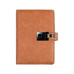 A5 Multi-Function Fingerprint Unlocking Notebook Can Record 10 Fingerprints, Fingerprint Lock + 16G U Disk
