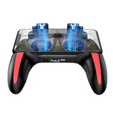 H10 4 in 1 Dual Fan Cooling Gamepad Game Auxiliary Button Grip with Stand & Power Bank Function, Plug-in