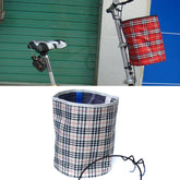 Bicycle Basket Cloth Hanging Basket Folding Bicycle Basket, Black Square, Beige Square, Blue Square, Red Square