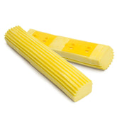 2 PCS 28cm Half-Fold Narrow Mouth Universal Mop Sponge Tape Head Replacement Fittings, Yellow, Gray