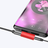 5 PCS 2A USB-C / Type-C To USB-C / Type-C + 3.5mm Interface Charging And Listen Music Audio Adapter, Random Color Delivery