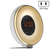 Simulated Sunrise And Sunset Sleep Light Alarm Clock with FM Radio, US Plug, EU Plug, UK Plug, AU Plug