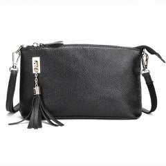 Ladies Fringed One-Shoulder Diagonal Bag Large-Capacity Casual Bag, Red, Navy Blue, Black, Brown, Deep Purple, Rose Red, Light Brown, Light Purple, Royal Blue
