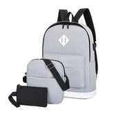 3 in 1 College Style Casual Backpack Student USB Charging Backpack