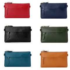 Ladies One-Shoulder Diagonal Mobile Phone Coin Purse, Ink, Lake Blue, Khaki, Jujube Red, Orange, Brown, Red, Navy Blue, Black