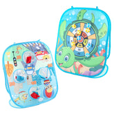2 In 1 Indoor Children Folding Throwing Sandbags Board Toy, Blue, Pink