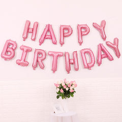 2 PCS 16 Inch Happy Birthday Letter Aluminum Film Balloon Birthday Party Decoration Specification: