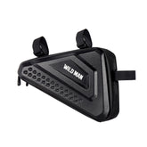 WILD MAN ES19 Bicycle EVA Hard Shell Triangle Bag Mountain Bike Front Beam Bag, ES19 (Black)