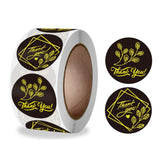 Thank You Hot Stamping Sticker Floral Wedding Gift Decoration Label, K-80-25mm, K-81-25mm