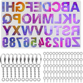 111PCS/Set DIY Mirror Silicone Pendant Mold, Crystal Epoxy Key Pendant Set, 111 PCS/Set
