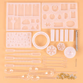128 Pieces Crystal Drip Mold Tool Set Ornament Pendant Silicone Mold Set, Pendant Shape