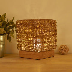 USB Square Sepak Takraw Table Lamp Bedroom Bedside Decorative Light, Spec:, Button Switch+Base, Dimming Switch+Base