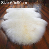 Pure Real Wool Sofa Cushion Fur Full Whole Sheepskin Carpet Window Decoration Mat, 60x90cm