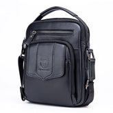 BUFF CAPTAIN 777 Men Leather Shoulder Bag First-Layer Cowhide Retro Large Capacity Satchel