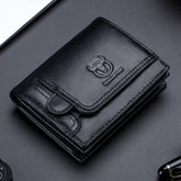 BUFF CAPTAIN 037 First-Layer Cowhide Men Leather Wallet Multi-Function Driver License Coin Purse