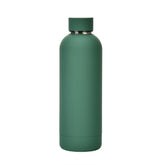 Stainless Steel Outdoor Matte Water Bottle Portable Sports Water Cup Rubber Paint Insulation Cup, Moss Green, Light Pink, Smoky Pink, Cinnabar Orange, Green White, Khaki, Ink Black, Lake Blue, Gray Green, Lilac Purple, Indigo, Gray