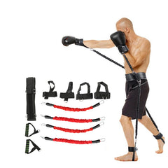 Bounce Trainer Fitness Resistance Band Boxing Suit Latex Tube Tension Rope Leg Waist Trainer, 60 Pounds, 80 Pounds, 100 Pounds
