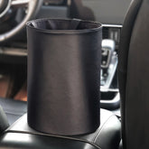 2 PCS Leather Foldable Car Trash Can Mini Chair Back Suspended Waterproof Trash Can, Black, Wine Red, Beige, Gray