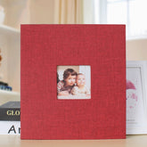 10 Inch 20 Pages/40P Cloth Photo Album Self-Adhesive DIY Laminated Photo Album, Red, Green, Ginger Yellow, Gray