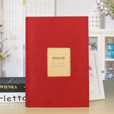4R 6 Inch 300 Sheets Cloth Photo Album Retro Insert Photo Album Postcard Storage Photo Album, Red, Green, White, Orange