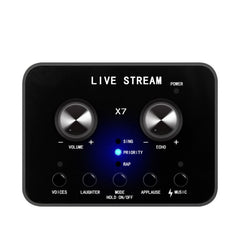 X7 Sound Card Voice Changer Mobile Phone And Computer Compatible With External Electronic Voice Call Microphone Live Sound Card